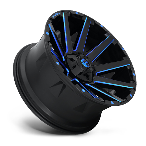 Aluminum Wheels 20X9 Contra D644 6 On 135/6 On 139.7 Gloss Blue Milled 106.3 Bore 20 Offset Multi Spoke Fuel Off Road Wheels