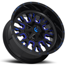 Load image into Gallery viewer, Aluminum Wheels 20X9 Stroke D645 6 On 120/6 On 139.7 Gloss Blue Milled 78.1 Bore 19 Offset Fuel Off Road Wheels