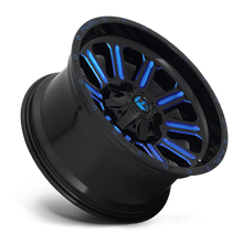Load image into Gallery viewer, Aluminum Wheels 20X10 Hardline D646 5 On 114.3/5 On 127 Gloss Black/Candy Blue 78.1 Bore -18 Offset Fuel Off Road Wheels