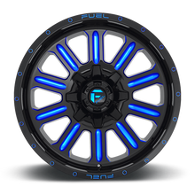 Load image into Gallery viewer, Aluminum Wheels 20X10 Hardline D646 5 On 114.3/5 On 127 Gloss Black/Candy Blue 78.1 Bore -18 Offset Fuel Off Road Wheels