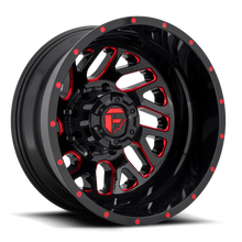 Load image into Gallery viewer, Dually Wheels 20X8.25 Triton Dually D656 8 On 165.1 Gloss Black Red Tinted Clear 121.5 Bore -240 Offset Mesh Spoke Outer Dually Fuel Off Road Wheels
