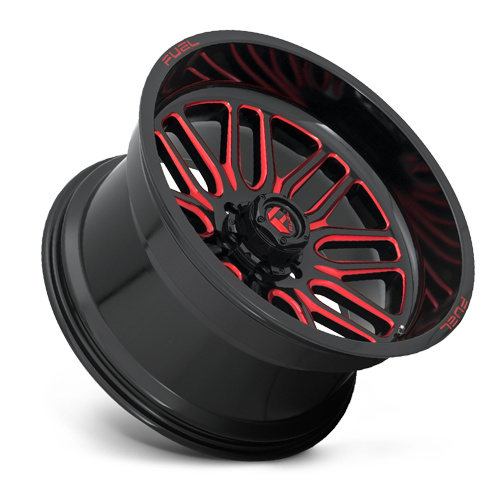 Aluminum Wheels 20X10 Ignite D663 5 On 127 Gloss Black Red Tinted Clear 78.1 Bore -18 Offset Fuel Off Road Wheels