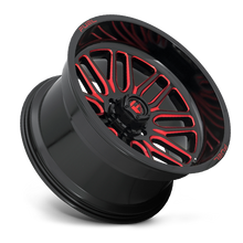 Load image into Gallery viewer, Aluminum Wheels 22X12 Ignite D663 6 On 135 Gloss Black Red Tinted Clear 87.1 Bore -43 Offset Fuel Off Road Wheels