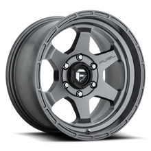 Load image into Gallery viewer, Aluminum Wheels 17X9 Shok D665 6 On 139.7 Matte Anthracite Gray 106.1 Bore -12 Offset 26 Lbs Fuel Off Road Wheels