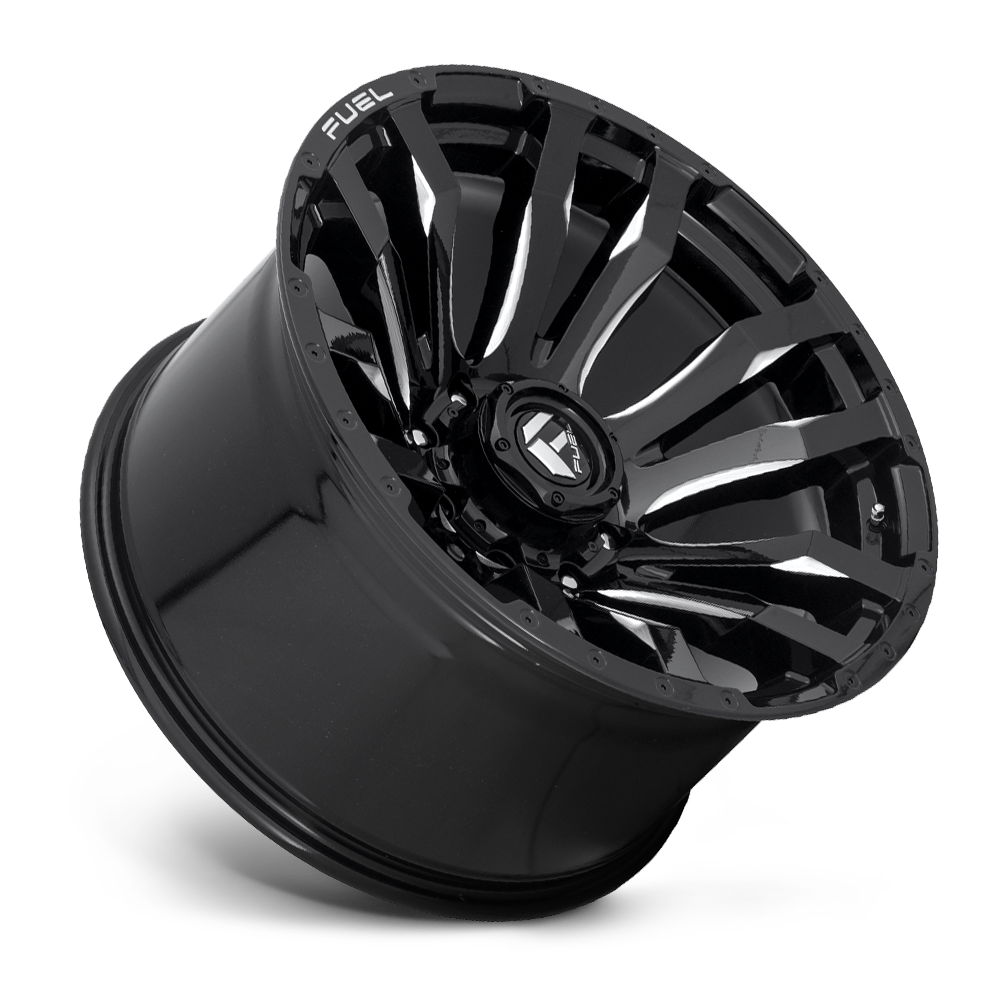 Aluminum Wheels 17X9 Blitz D673 8 On 165.1 Gloss Black Milled 125.1 Bore 1 Offset Multi Spoke Fuel Off Road Wheels