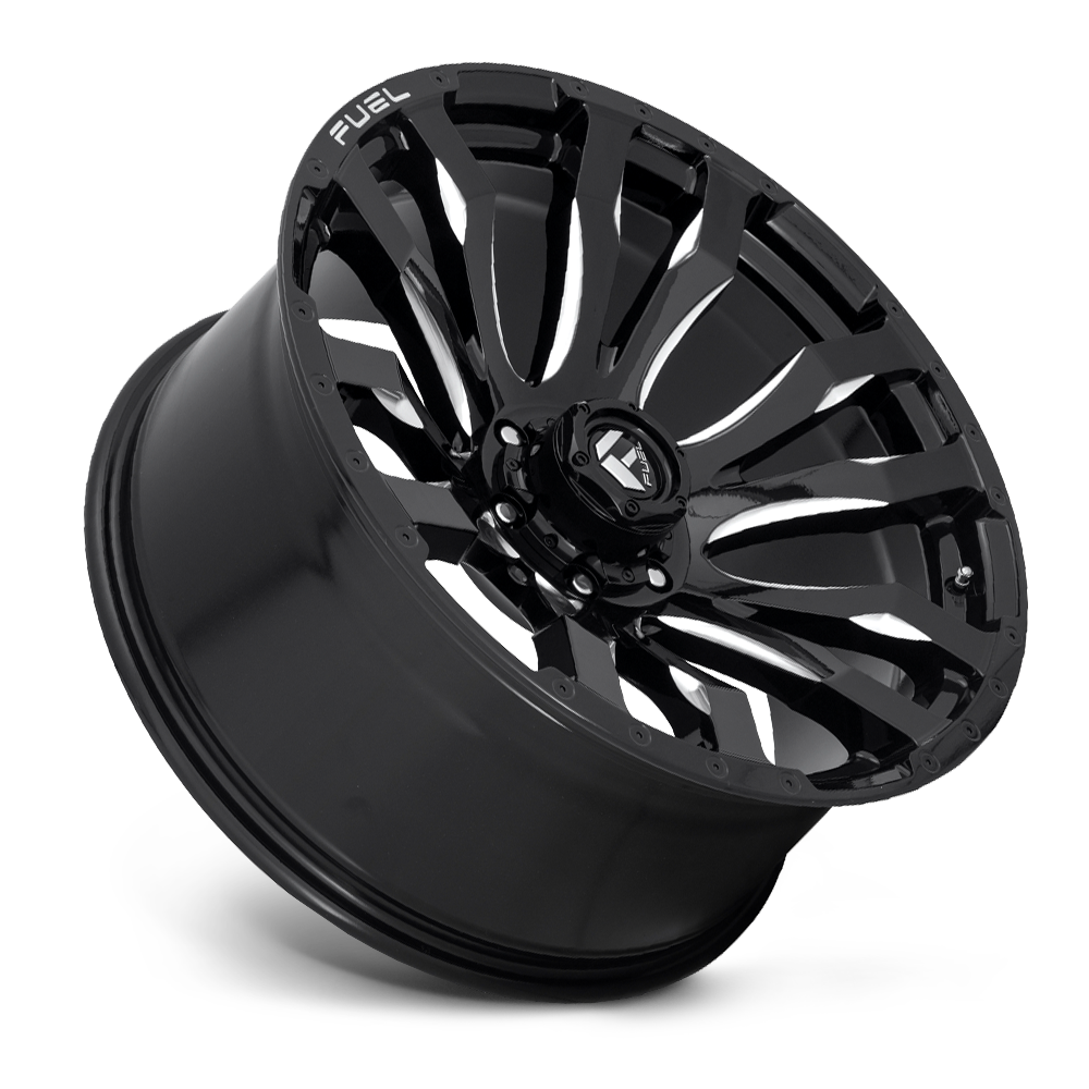 Aluminum Wheels 18X9 Blitz D673 5 On 150 Gloss Black Milled 110.1 Bore 20 Offset Multi Spoke Fuel Off Road Wheels