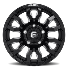 Load image into Gallery viewer, Aluminum Wheels 18X9 Blitz D673 5 On 150 Gloss Black Milled 110.1 Bore 20 Offset Multi Spoke Fuel Off Road Wheels