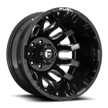 Load image into Gallery viewer, Dually Wheels 20X8.25 Blitz Dually D673 8 On 200 Gloss Black Milled 142 Bore -202 Offset Multi Spoke Outer Dually Fuel Off Road Wheels