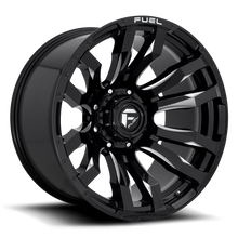 Load image into Gallery viewer, Aluminum Wheels 20X9 Blitz D673 8 On 180 Gloss Black Milled 124.2 Bore 20 Offset Multi Spoke Fuel Off Road Wheels