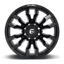 Load image into Gallery viewer, Aluminum Wheels 20X9 Blitz D673 8 On 180 Gloss Black Milled 124.2 Bore 20 Offset Multi Spoke Fuel Off Road Wheels