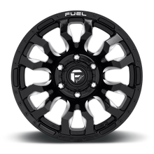 Load image into Gallery viewer, Aluminum Wheels 22X10 Blitz D673 6 On 135 Gloss Black Milled 87.1 Bore -18 Offset Multi Spoke Fuel Off Road Wheels