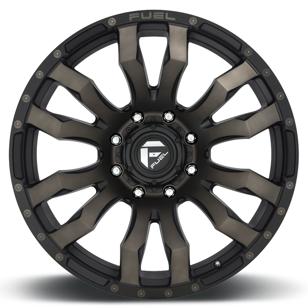 Aluminum Wheels 20X9 Blitz D674 8 On 180 Matte Black Double Dark Tint 124.2 Bore 1 Offset Multi Spoke Fuel Off Road Wheels