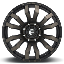 Load image into Gallery viewer, Aluminum Wheels 20X9 Blitz D674 8 On 165.1 Matte Black Double Dark Tint 125.1 Bore 1 Offset Multi Spoke Fuel Off Road Wheels