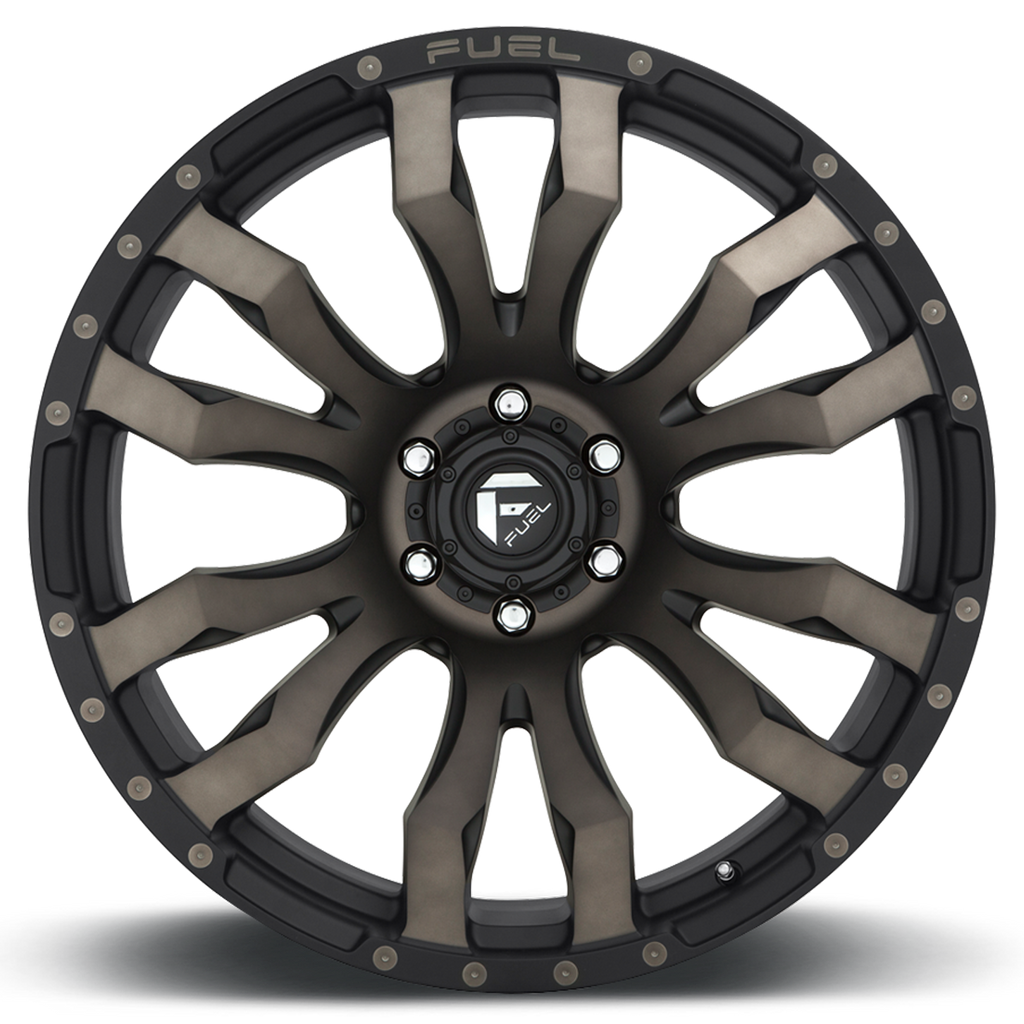 Aluminum Wheels 22X10 Blitz D674 6 On 135 Matte Black Double Dark Tint 87.1 Bore -18 Offset Multi Spoke Fuel Off Road Wheels