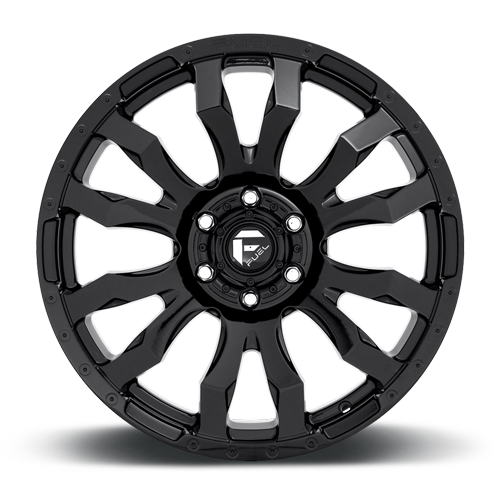 Aluminum Wheels 18X9 Blitz D675 6 On 139.7 Gloss Black 106.1 Bore 20 Offset Multi Spoke Fuel Off Road Wheels
