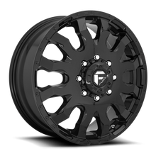 Load image into Gallery viewer, Dually Wheels 20X8.25 Blitz Dually D675 8 On 200 Gloss Black 142 Bore 105 Offset Multi Spoke Front Dually Fuel Off Road Wheels