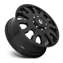 Load image into Gallery viewer, Dually Wheels 20X8.25 Blitz Dually D675 8 On 200 Gloss Black 142 Bore 105 Offset Multi Spoke Front Dually Fuel Off Road Wheels