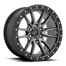 Load image into Gallery viewer, Aluminum Wheels 18X9 Rebel D680 6 On 120 Matte Gunmetal Gray Black Bead Ring 67.06 Bore 1 Offset Fuel Off Road Wheels
