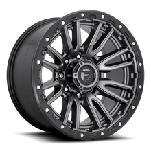 Load image into Gallery viewer, Aluminum Wheels 20X10 Rebel D680 8 On 170 Matte Gunmetal Gray Black Bead Ring 125.1 Bore -18 Offset Fuel Off Road Wheels