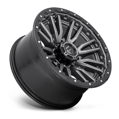 Aluminum Wheels 22X12 Rebel D680 8 On 170 Matte Gunmetal Gray Black Bead Ring 125.1 Bore -44 Offset Fuel Off Road Wheels