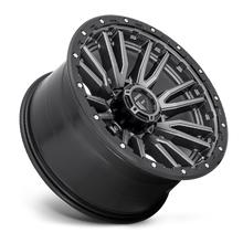 Load image into Gallery viewer, Aluminum Wheels 22X12 Rebel D680 8 On 165.1 Matte Gunmetal Gray Black Bead Ring 125.1 Bore -44 Offset Fuel Off Road Wheels