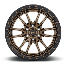 Load image into Gallery viewer, Aluminum Wheels 17X9 Rebel D681 6 On 139.7 Matte Bronze Black Bead Ring 106.1 Bore 1 Offset Fuel Off Road Wheels