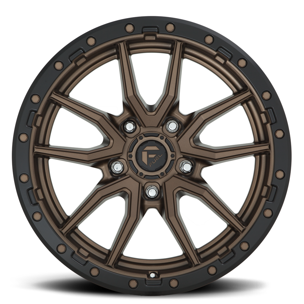 Aluminum Wheels 18X9 Rebel D681 5 On 127 Matte Bronze Black Bead Ring 71.5 Bore 1 Offset Fuel Off Road Wheels
