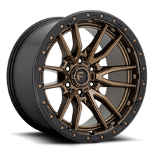 Load image into Gallery viewer, Aluminum Wheels 18X9 Rebel D681 6 On 114.3 Matte Bronze Black Bead Ring 66.06 Bore 20 Offset Fuel Off Road Wheels