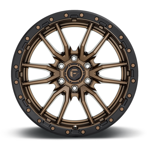 Aluminum Wheels 22X12 Rebel D681 6 On 135 Matte Bronze Black Bead Ring 87.1 Bore -44 Offset Fuel Off Road Wheels