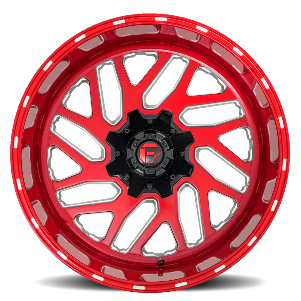 Aluminum Wheels 20X10 Triton D691 8 On 170 Candy Red Milled 125.1 Bore -18 Offset Mesh Spoke Fuel Off Road Wheels