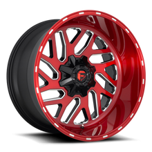 Load image into Gallery viewer, Aluminum Wheels 22X10 Triton D691 5 On 114.3/5 On 127 Candy Red/Milled 78.1 Bore -18 Offset Mesh Spoke Fuel Off Road Wheels