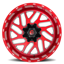 Load image into Gallery viewer, Aluminum Wheels 22X10 Triton D691 5 On 114.3/5 On 127 Candy Red/Milled 78.1 Bore -18 Offset Mesh Spoke Fuel Off Road Wheels