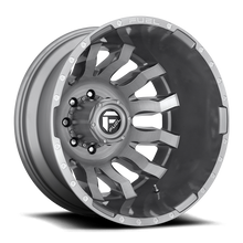 Load image into Gallery viewer, Dually Wheels 20X8.25 Blitz Dually D693 8 On 200 Brushed Gunmetal Gray Tinted Clear 142 Bore -202 Offset Multi Spoke Outer Dually Fuel Off Road Wheels