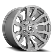 Load image into Gallery viewer, Aluminum Wheels 20X9 Blitz D693 6 On 135 Brushed Gunmetal Gray Tinted Clear 87.1 Bore 1 Offset Multi Spoke Fuel Off Road Wheels
