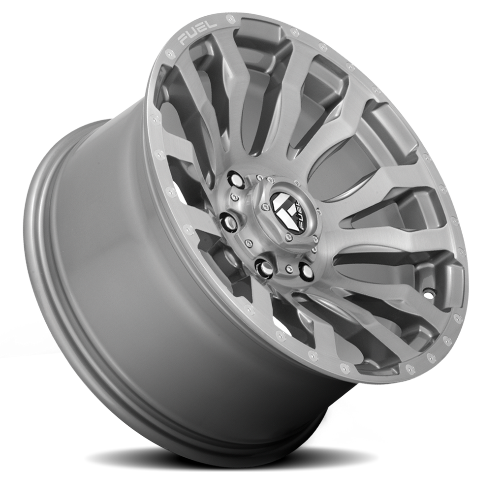 Aluminum Wheels 20X9 Blitz D693 6 On 135 Brushed Gunmetal Gray Tinted Clear 87.1 Bore 1 Offset Multi Spoke Fuel Off Road Wheels