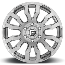 Load image into Gallery viewer, Aluminum Wheels 20X9 Blitz D693 6 On 135 Brushed Gunmetal Gray Tinted Clear 87.1 Bore 1 Offset Multi Spoke Fuel Off Road Wheels