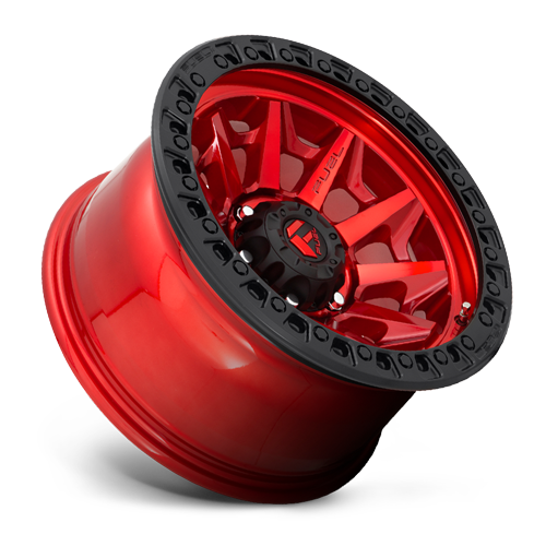 Aluminum Wheels 18X9 Covert D695 5 On 127 Candy Red Black Bead Ring 71.5 Bore 1 Offset Multi Spoke Fuel Off Road Wheels
