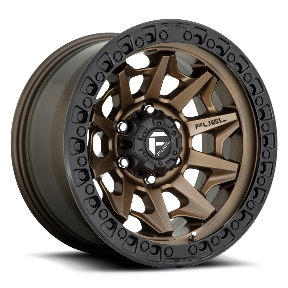 Aluminum Wheels 17X9 Covert D696 8 On 180 Matte Bronze Black Bead Ring 124.28 Bore 1 Offset Multi Spoke Fuel Off Road Wheels