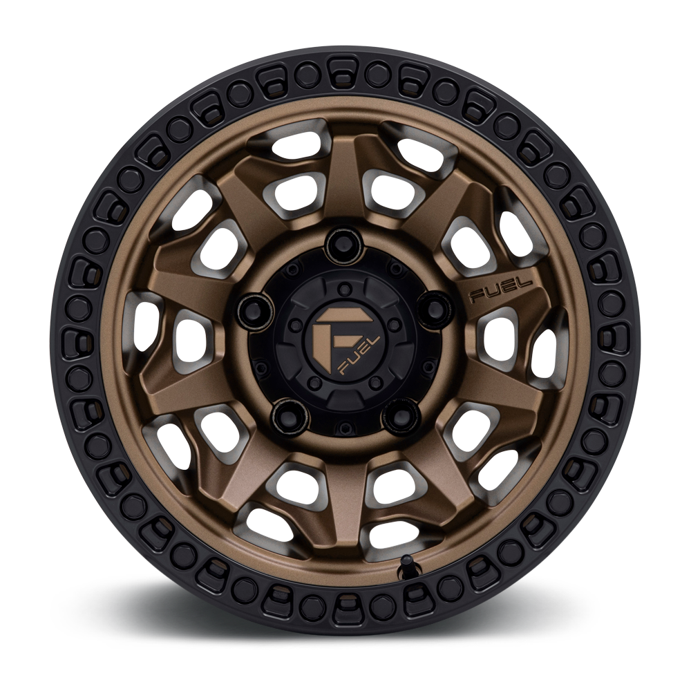 Aluminum Wheels 18X9 Covert D696 5 On 150 Matte Bronze Black Bead Ring 110.2 Bore 1 Offset Multi Spoke Fuel Off Road Wheels