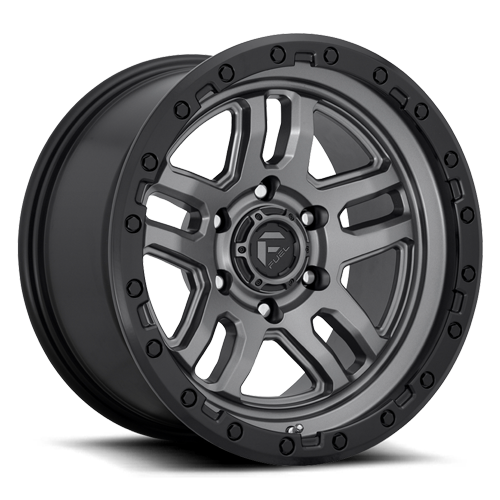 Aluminum Wheels 18X9 AMMO D701 5 On 127 Matte Gunmetal Gray W/Black Bead Ring 71.5 Bore 20 Offset 5 Spoke Fuel Off Road Wheels