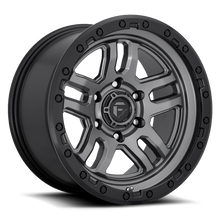 Load image into Gallery viewer, Aluminum Wheels 20X9 AMMO D701 5 On 139.7 Matte Gunmetal Gray W/Black Bead Ring 78.1 Bore 1 Offset 5 Spoke Fuel Off Road Wheels