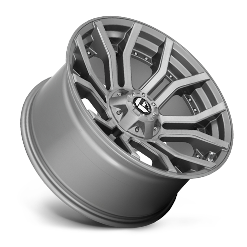 Aluminum Wheels 20X10 Rage Platinum D713 8 On 170 Brushed Gunmetal Gray Tinted Clear 125.1 Bore -18 Offset Fuel Off Road Wheels