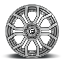 Load image into Gallery viewer, Aluminum Wheels 24X12 Rage Platinum D713 5 On 127/5 On 139.7 Brushed Gunmetal Gray Tinted Clear 87.1 Bore -44 Offset Fuel Off Road Wheels