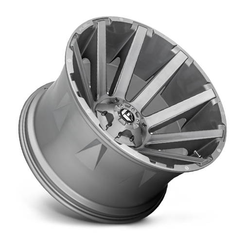 Aluminum Wheels 20X10 Contra Platinum D714 8 On 165.1 Brush Gunmetal Gray/Clear Tint 125.1 Bore -18 Offset Multi Spoke Fuel Off Road Wheels