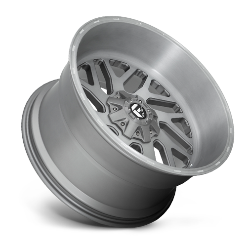 Aluminum Wheels 20X12 Triton Platinum D715 6 On 135/6 On 139.7 Brush Gunmetal Gray/Clear Tint 106.1 Bore -44 Offset Mesh Spoke Fuel Off Road Wheels