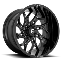 Load image into Gallery viewer, Aluminum Wheels 22X12 Runner D741 5 On 127 Gloss Black Milled 71.5 Bore -44 Offset Fuel Off Road Wheels