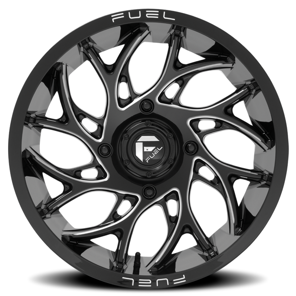 Aluminum Wheels 22X7 Runner UTV D741 4 On 156 Gloss Black Milled 132 Bore 0 Offset Fuel Off Road Wheels