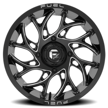 Load image into Gallery viewer, Aluminum Wheels 22X7 Runner UTV D741 4 On 137 Gloss Black Milled 110.2 Bore 0 Offset Fuel Off Road Wheels