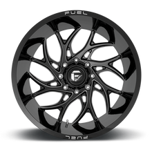 Load image into Gallery viewer, Aluminum Wheels 24X11 Runner D741 8 On 165.1 Gloss Black Milled 125.2 Bore 0 Offset Fuel Off Road Wheels