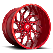 Load image into Gallery viewer, Aluminum Wheels 20X10 Runner D742 5 On 127 Candy Red Milled 71.5 Bore -18 Offset Fuel Off Road Wheels
